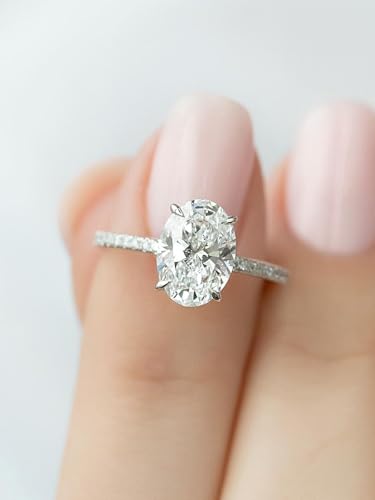 1PC 5CT Sparkle Oval BBroken Zircon Engagement Sterling Silver RingMaterial Wedding Band For Women Promise Eternity Fine Jewelry Gift(White Gold,7)3