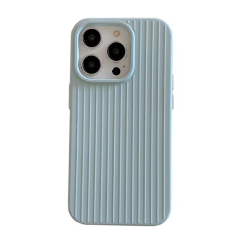 Coque silicone pour iPhone 14 antichoc bleue à rayures