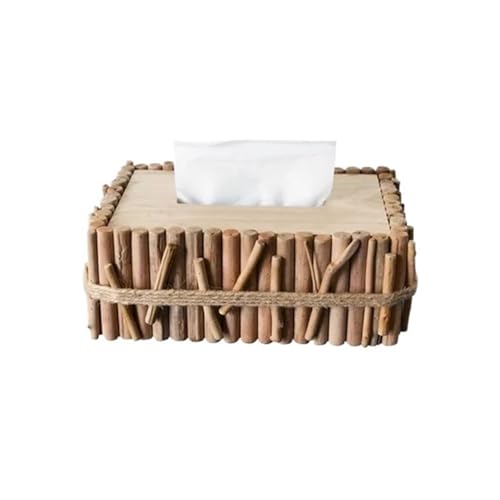 手作りの無垢材ティッシュボックス 家庭用リビングルーム コーヒーテーブル レストラン デスクトップ 寝室 引き出し 装飾品(A-S)