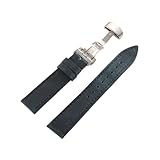 Correa De Reloj Vintage For Hebilla Mariposa, Compatible For Omega Y For Seiko Smartwatch (18/19/20/21/22/24 Mm)(Dark blue,21mm)