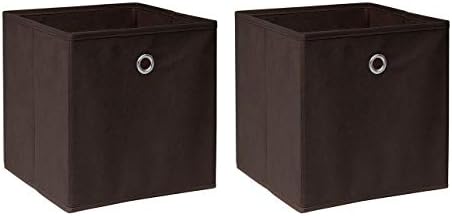 Ansley&HosHo-EU Set of 4 Storage Box Cube Wardrobe Storage Organiser Fabric Collapsible with Handle for Kids Toys Clothes Laundry Underwear Bedroom, Yellow