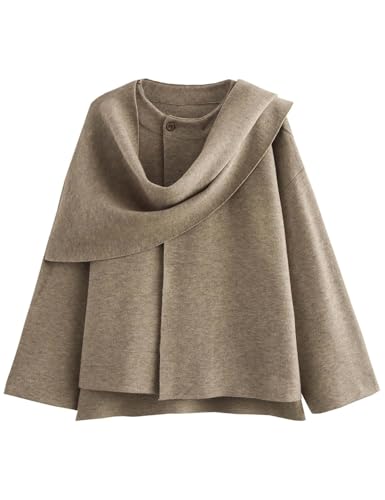 WOWULOVELY Women's Winter Oversized Scarf Jacket Shawl Wraps Knit Long