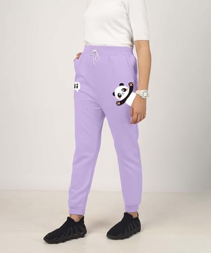 Image of KYDA Kids Girls Loose Mid Rise Cottonblend Printed Track Pants (Pack of 1)
