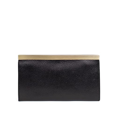 Hexagona Paris Portfolio für Damen, aus der Kollektion Bastille, aus pflanzlichem Rindsleder, für Dokumente, Schwarz , Einheitsgröße Cover