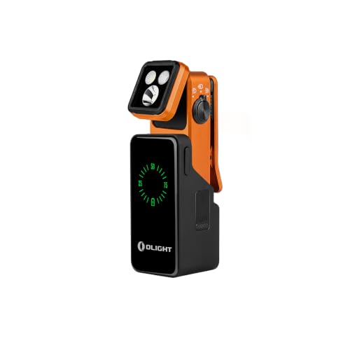OLIGHT Oclip 2 Pro Rechargeable EDC Flashlight, Clip-on Light,Charging Dock | 1000mAh Dock, 115-Degree Tilt, 360-Degree Clip, 530 Lumens, White LED, Red Light, USB-C, for Hiking, Emergency, Outdoor, Home