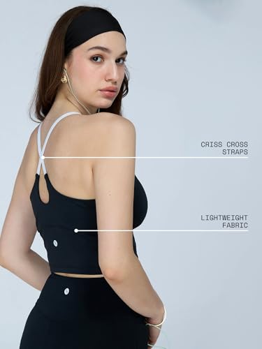 Image of CAVA Cross Back Sports Bra for Women | High Support, Soft Fabric, Wide Underbust Band, Minimal Seams | Activewear for Gym