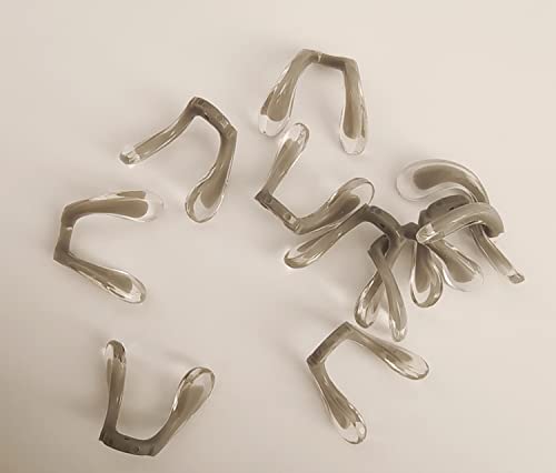 Clear Silicon Rubber Conjoined Anti-Slip Screw In Saddle Bridge Nose Pads for Glasses Sunglasses Frames Eyeglasses Spectacles HNP431 (Clear Grey - 2 Pairs)4