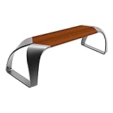 XXAD553TY Sitzbank Outdoor Parkbank ohne Rückenlehne Edelstahl Freizeitstuhl, Geeignet for Innenhöfe, Rasenflächen und Gärten Balkonbank(Groß)