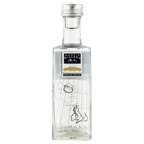Martin Miller's Gin, Original Gin Miniature - Super Premium Gin, Icelandic spring water, Distilled in England - 40 percent ABV 5cl Bottle (0.05L)