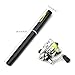 Shurhome Pocket Fishing Rod Pen Fishing Rod Telescopic Fishing Rod with Reel Fishing Rod Reel Combo Set