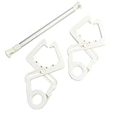 オーエ 洗濯 物干し ハンガー ホワイト 約縦24×横14.2×奥行1.7cm クロスフック ポール付 補助具 部屋干し 2個入