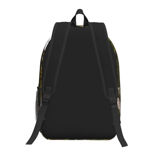 Sac à dos léger avec poche EdWal noir imprimé belette