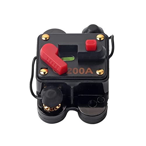 200a Circuito de DC Inverter con reinicio manual para sistemas de automóviles Barcos camiones de 12V 24V Sobrecarga para amperios AMPS Cinches Estereo Vehículos Marinos Limitados (200a)