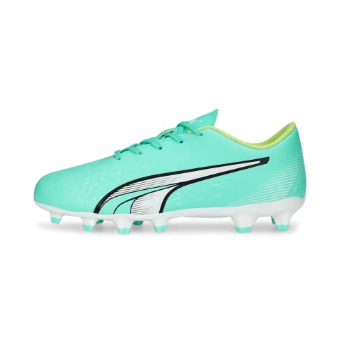 PUMA Ultra Play Firm Ground/Artificial Ground Soccer (Toddler/Little Kid/Big Kid) Electric Peppermint/Puma White/Fast Yellow 2.5 Little Kid M4