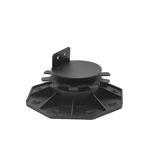 Nicoman Adjustable Deck Support Pedestal Black Plastic for Elevated Decking and Joist Systems (Deck Pedestal - 10 Pack 30-60mm)