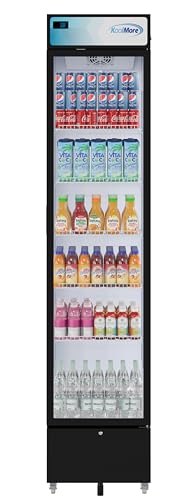 KoolMore 17 in. Slim Commercial Merchandiser Display Refrigerator 7 Cu. Ft. in Black, ETL Listed...