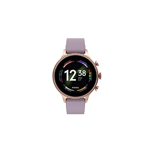 FOSSIL Reloj digital con pantalla táctil para mujer con Alexa integrada y correa de silicona FTW6080