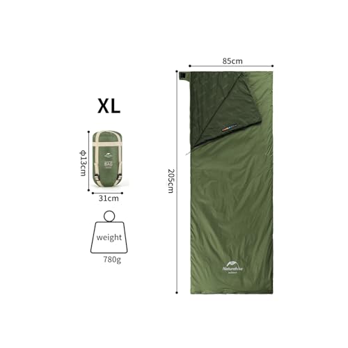 Naturehike Bolsa de Dormir Ultraligera - Sobre Ligera y Portátil, Impermeable, Cómoda con Bolsa de Compresión - Ideal para Viajes, Camping y Senderismo en 3 Temporadas miniatura 2