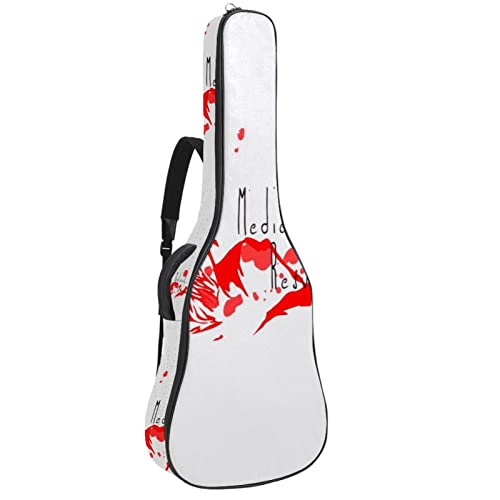 Housse imperméable pour guitare acoustique avec double bandoulière et poche Motif toiles d’araignée et araignées… - Les Beatles, Paul McCartney, John Lennon, RIngo Starr, George Harrison Housse imperméable pour guitare acoustique avec double bandoulière et poche Motif toiles d'araignée et araignées…