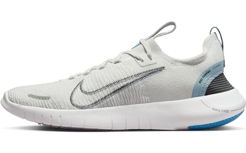 Nike Free RN NN Women's Road Running Shoes (DX6482-007, Platinum Tint/Light Armory Blue/White/Iron Grey) Size 6.5