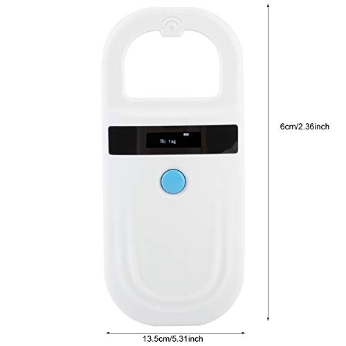 Microchip Reader, Animal Chip ID Scanner, Display Screen for Animal Management, White - Image 2