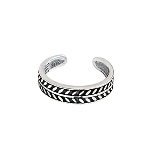 Bague ajustable femme anneau ouvert réglable motif branche rétro colorée