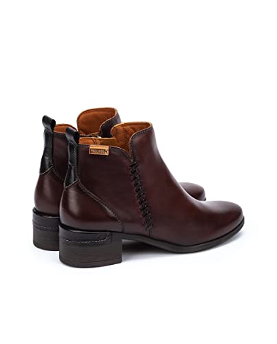 Image of PIKOLINOS Malaga Women's Heeled Ankle Boots | Leather | Zipper Closure | Mid Heel | Size UK 2-8