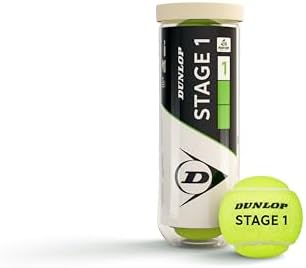 Dunlop Pelota de Tenis Stage 1 Verde: para niños y Principiantes ...