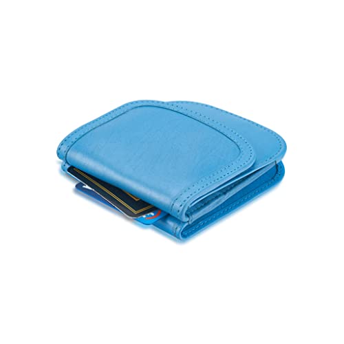 Taxi Wallet® - TW14-BLUE MOON - Soft Leather - Compact, Front Pocket Folding Wallet - For Cards, Coins, Bills, ID (Men & Women)4