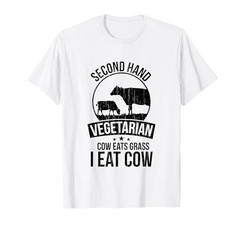 2nd Hand Vegetarian Shirt Funny Carnivore BBQ Meat Eater T-Shirt