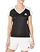 adidas Performance Women's Club Tee, Black/White, Large