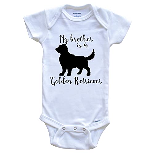 My Brother is A Golden Retriever Cute Dog Baby Bodysuit ...
