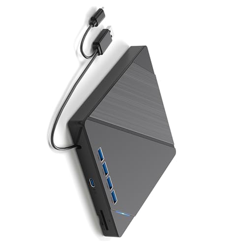 Thewasc Duplicadores de disco multifunción USB 3.0 habilitados para grabación de CD, DVD, BluRay para computadora de escritorio, portátil, grabadora de DVD para laptop