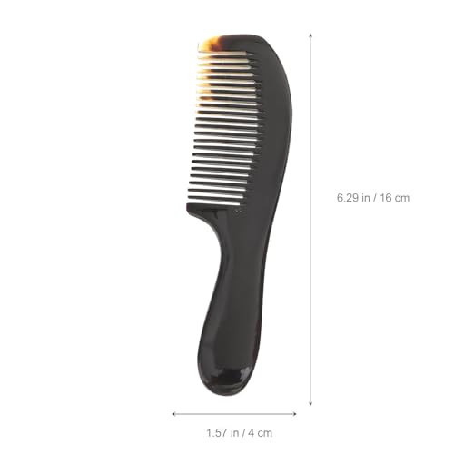 Foto von Lockenkamm 2 stücke ox horn kamm tragbare haarkamm praktische kamm für mann frauen