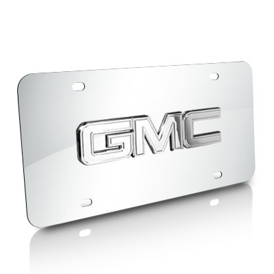 Gmc Ipick Image 3D Chrome Logo Chrome Stainless Steel License Plate #TOP1