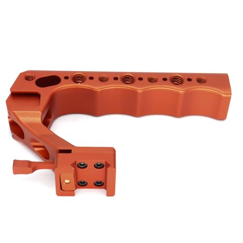 Image of NATO Top Handle, Quick Release NATO Grip with 4 Cold Shoe Adapters for DSLR Camera Cage, Universal Top Handle with 3 /8-16 and 1 /4-20 Thread Holes (Orange)