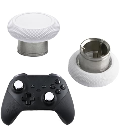 Image of 2 Pack Elite 2 Controller Short Thumbsticks Replacement for Xbox Elite Series 2 Controller,0.39in Standard Height Concave Magnetic Analog Short Joysticks Replacement for Elite Series 2 Core (White)