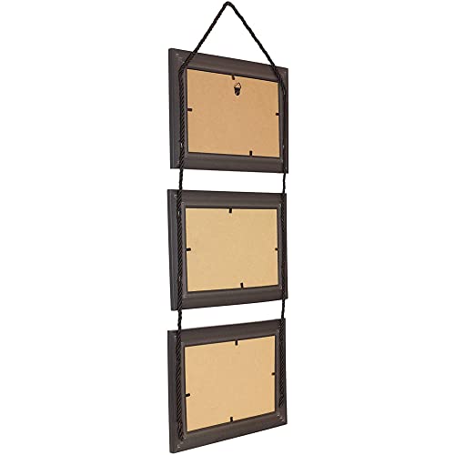 Kiera Grace Classic Traditional Lucy 3-Piece Vertical Hanging Picture Frame, 5" X 7", Dark Brown (Ph44047-1) #TOP4