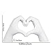 DOVDOV Hand Heart Decorative Statue, White Heart Decoration, Modern Art Home Decoration for Room Coffee Table Office Shelf on Entryway Entrance Tabletop Decoration and Ornament.