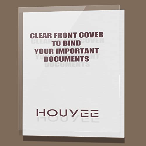 Houyee 100 Pack 5 Mil Pvc Binding Presentation Covers,Clear Report Covers, Letter Size, 8.5X11 Inches #TOP1