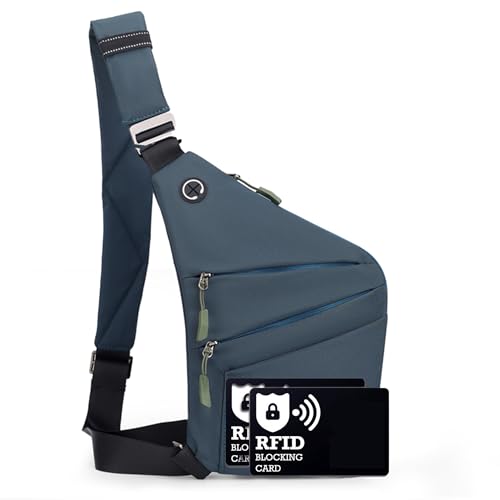 ibalulu Anti Theft Crossbody Bags for Women Men, Multi-Pocket Shoulder Bag, Slim Sling Bags with 2...