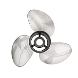 Quicksilver Q3 15.6" Diameter X 13" Pitch, 3-Blade Stainless Steel Propeller, Right Hand Rotation, High Polished Finish