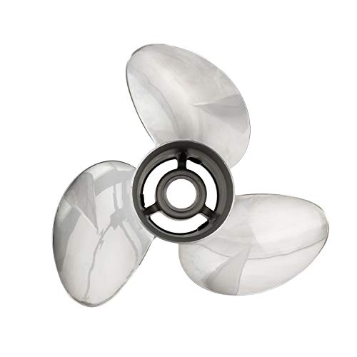 Quicksilver Q3 15.3" Diameter X 14" Pitch, 3-Blade Stainless Steel Propeller, Right Hand Rotation, High Polished Finish
