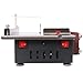 Mini Table Saw with Belt Sander |7-Speed Adjustable 0-90° Angle Cutting Tool | Stainless Steel Top with 4 Blades & 10 Sanding Belts | Compact Benchtop Saw for Woodworking, DIY, Crafts (710W, 8000 RPM)