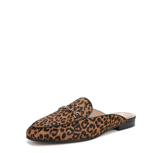 Sam Edelman Women's Linnie Loafer, Brown Leopard Calfhair Multi, 10