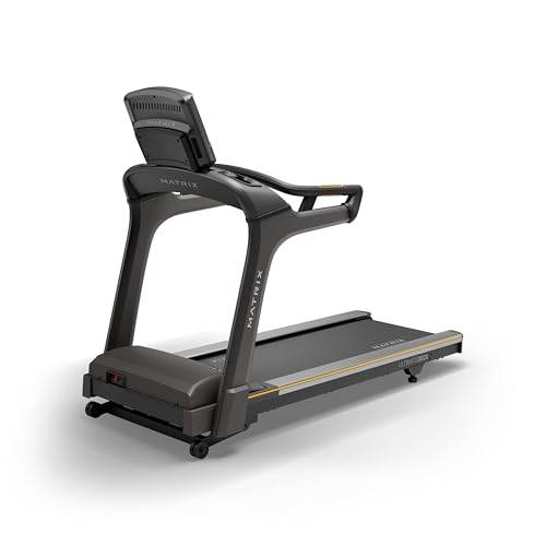 Image of Matrix Fitness T75 Treadmill with XR | 8.5 inch LCD | Club-Quality Treadmill for Running, 5K & Marathon | Heavy-Duty Frame, Extra-Thick 22 inchx60 inch Deck, Industrial Cushioning
