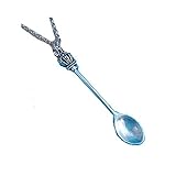 Emballage cadeau Pendentif en forme de cuillère de couronne, 61 cm, collier tendance en alliage ancien, breloques en argent vieilli