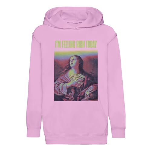 Sweat à capuche enfant look vintage collage idéal pour le collège