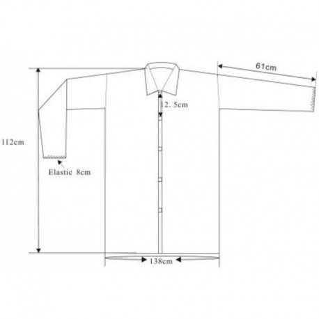 Clim Profesional Bata desechable Roja en Polipropileno Talla Única Caja 50 uds