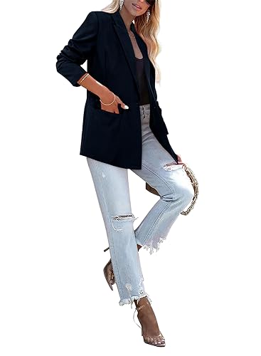 CRAZY GRID Women Business Casual Blazer Fashion Lightweight with Lined Professional Work Office Suit Jacket3